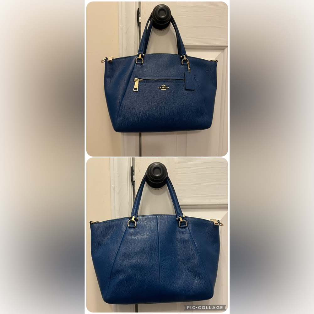 LIKE NEW Coach Prairie Satchel (A1581) in Blue Polished Pebble Leather